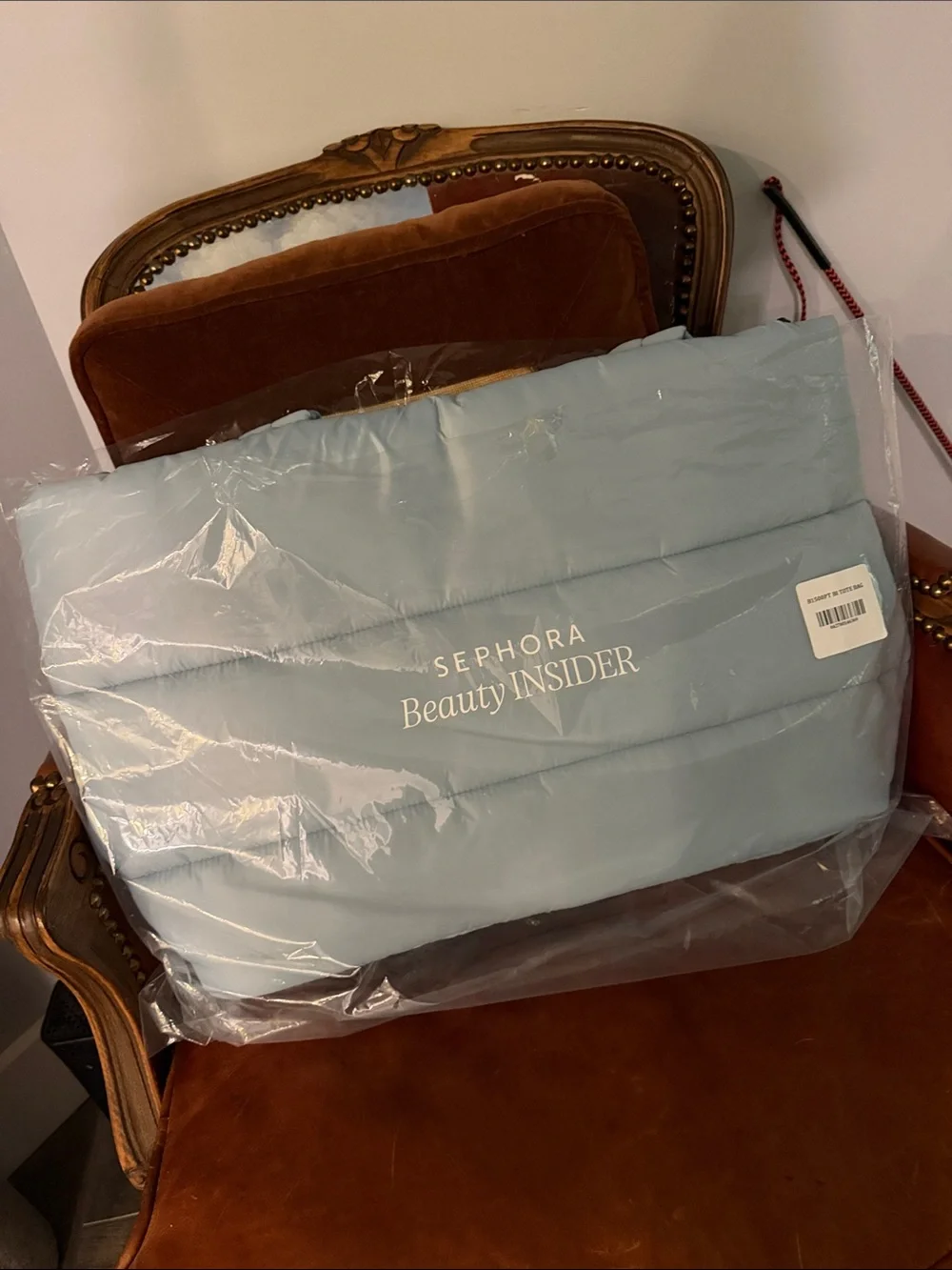 Sephora Beauty Insider Quilted Puffer Tote - Light Blue